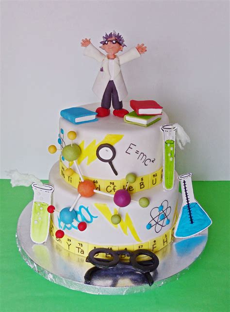 science birthday cake.